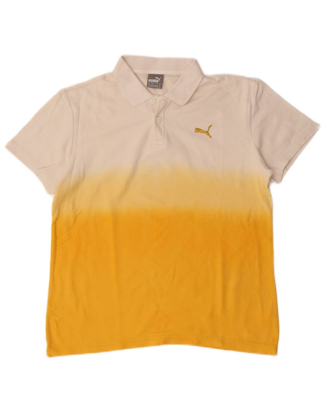 Puma herre poloshirt Medium White Colourblock Bomuld