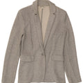 WHISTLES Womens 1 Button Blazer Jacket UK 8 Small  Grey Cotton