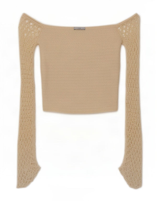 Zara Womens Crop Off Shoulder Top UK 4 XS White Viscose