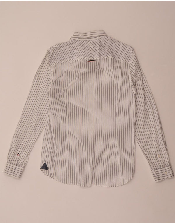 Tommy Hilfiger Herre Slim Fit skjorte Medium White Pinstripe Bomuld