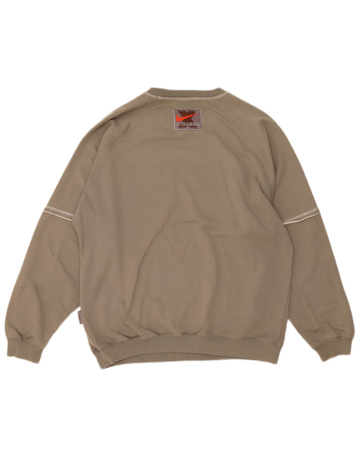 Nike Herre Sweatshirt Jumper UK 42/44 Stor Grå Bomuld