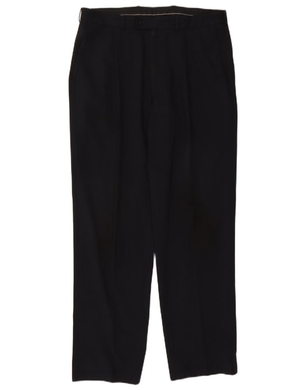 Marks & Spencer Herre Pegged Suit Bukser W34 L31 Marineblå Polyester