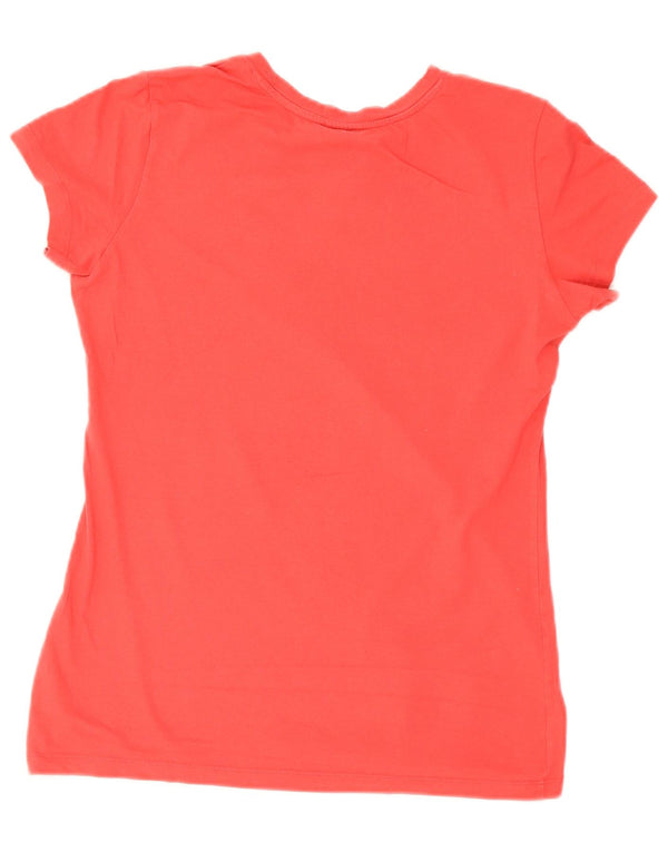 Champion Dame Grafisk T-Shirt Top UK 14 Stor Rød