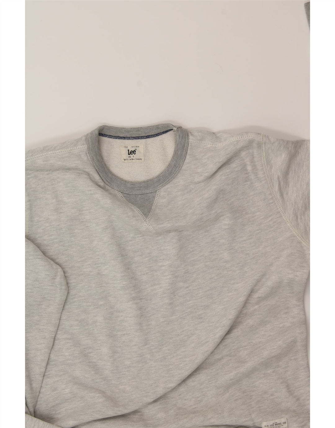 LEE Mens Sweatshirt Jumper Small Grey Flecked Cotton Vintage Lee and Second-Hand Lee from Messina Hembry 