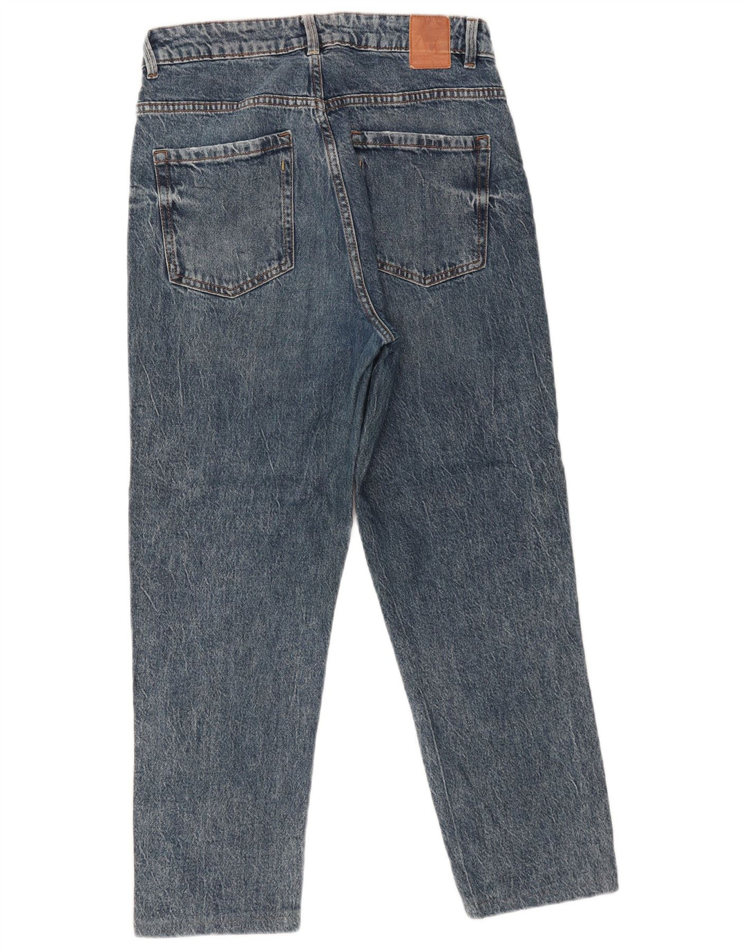 ZARA Straight Jeans til kvinder EU 42 Large W32 L26 Blå