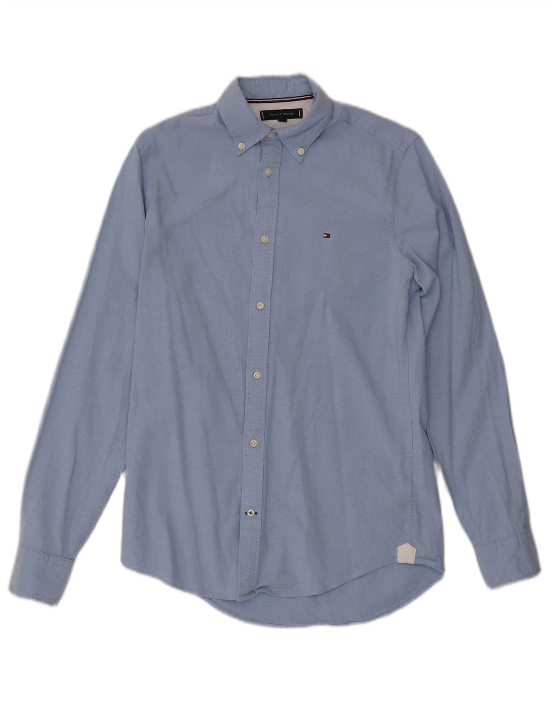 Tommy Hilfiger Herre Slim Fit skjorte lille blå bomuld