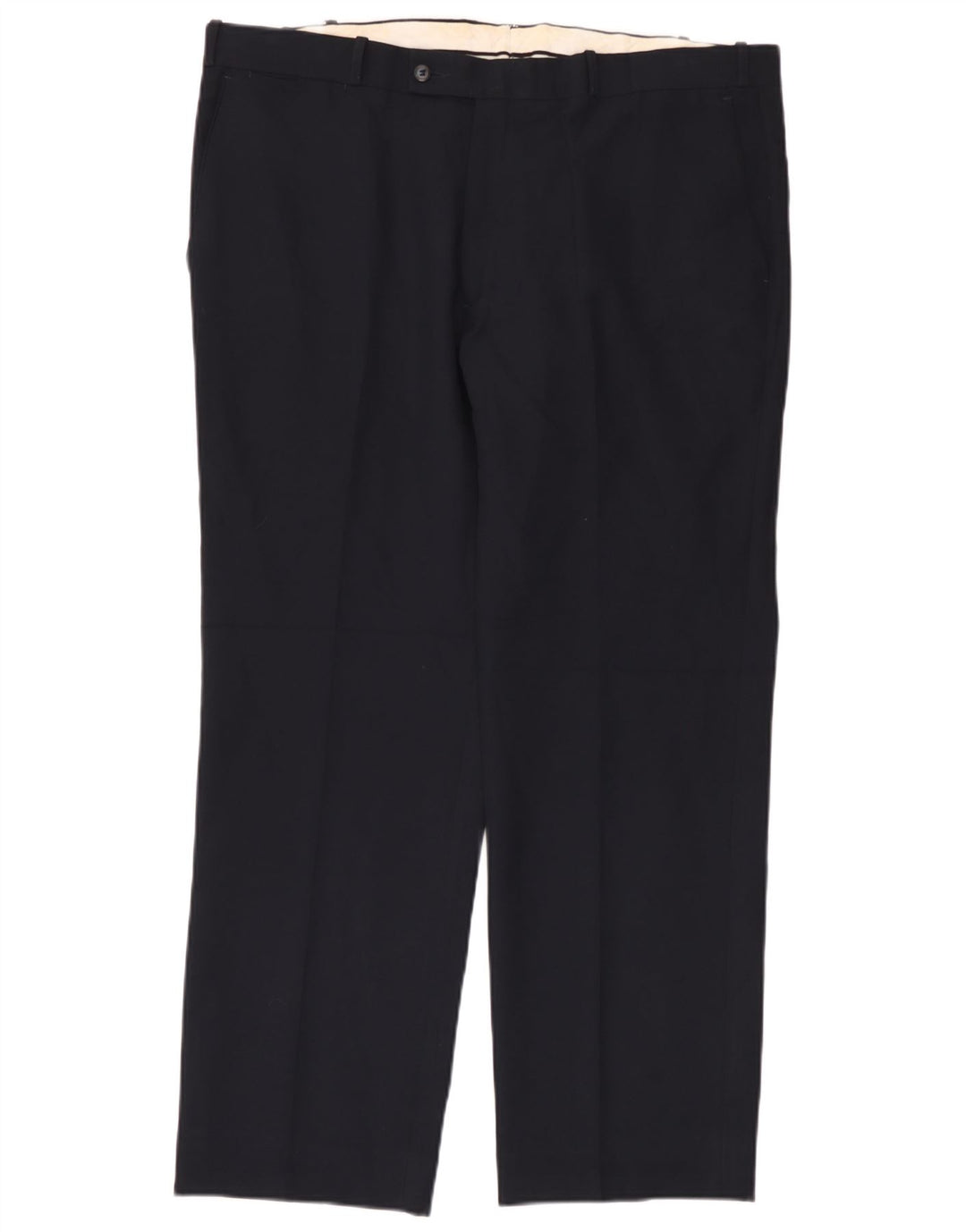 Farah Straight Suit Bukser til mænd W42 L33 Marineblå polyester