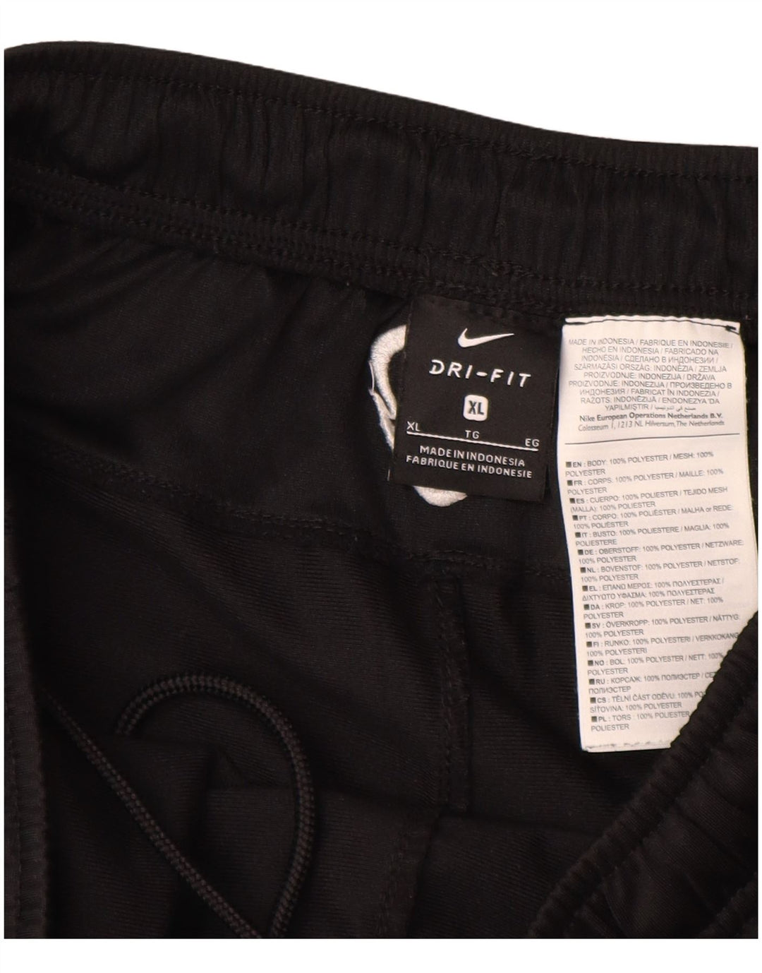 Nike Herre Dri Fit grafiske sportsshorts XL sort polyester
