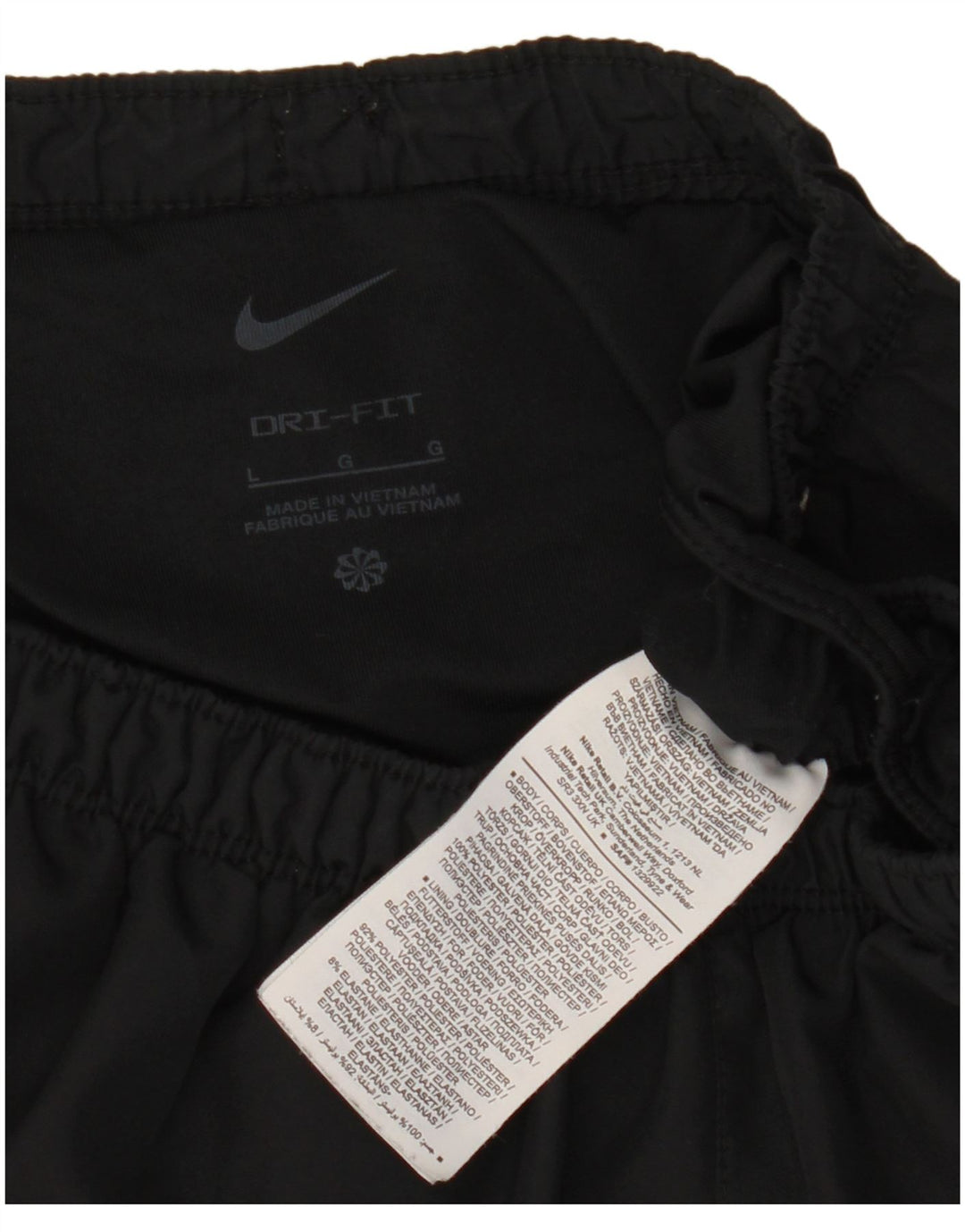 Nike Herre Dri Fit sportsshorts, store sorte polyester