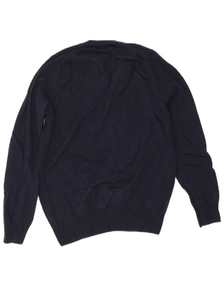 Marks & Spencer Herre V-hals sweater lille marineblå uld