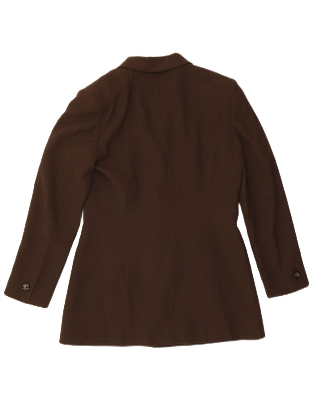 Marella Dame 4-knaps blazerjakke UK 12 Medium Brun Uld Klassisk