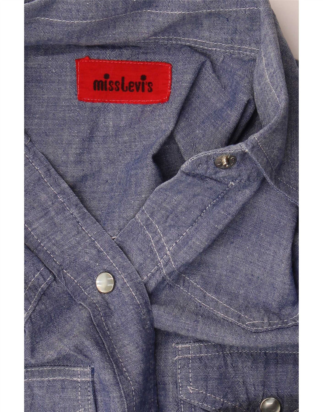 Levi's Dameskjorte UK 14 Medium Blue Cotton