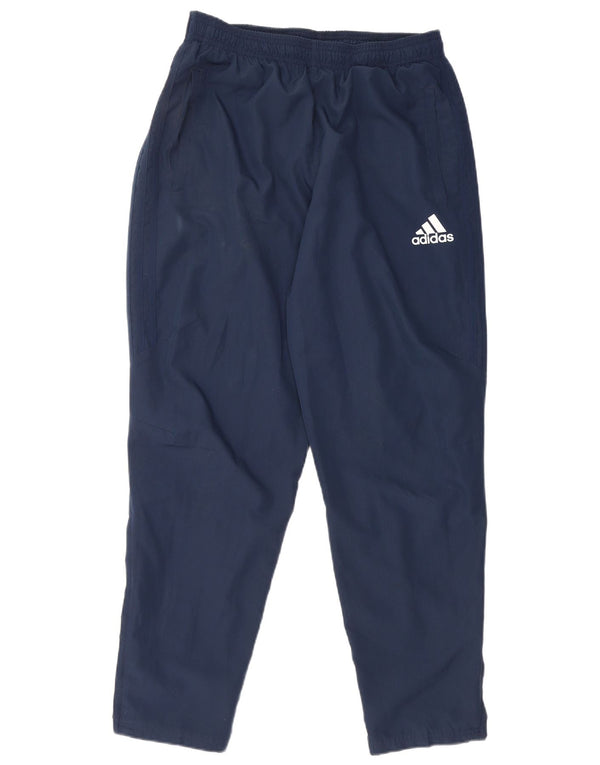 Adidas Dame Climalite Træningsdragt Bukser UK 14 Large Navy Blue Polyester