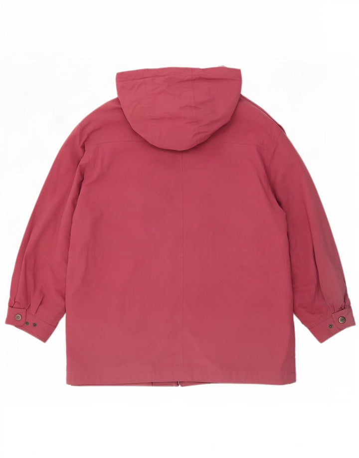 Klepper Dame Hætte Oversized Parka Jacket IT 46 Stor Pink Polyamid