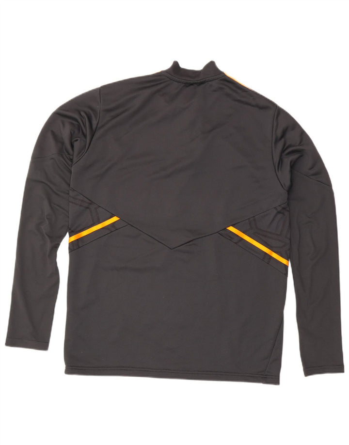 Adidas Herre Leeds United FC Grafisk Pullover Træningsdragt Top Stor Grå