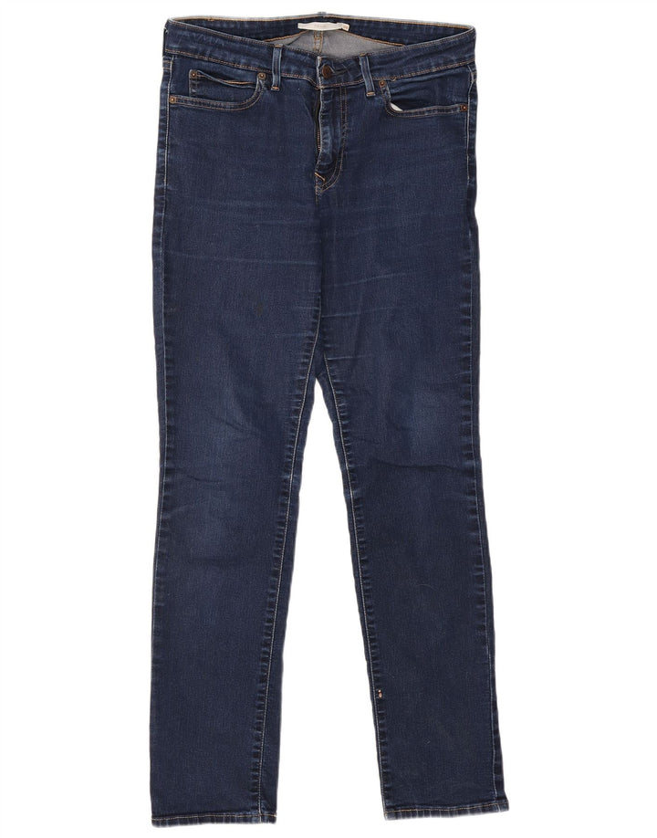 LEVI'S Dame 712 Slim Jeans W29 L30 Marineblå Bomuld