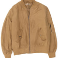 Topshop Dame Oversized Bomber Jacket UK 12 Medium Beige Polyester