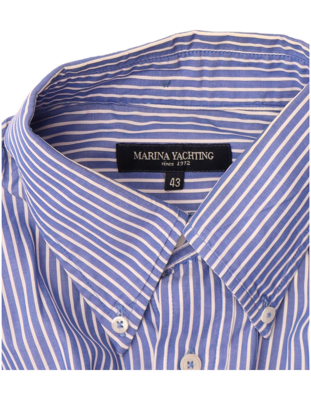 Marina Yachting Herreskjorte str. 43 Large Blue Pinstripe