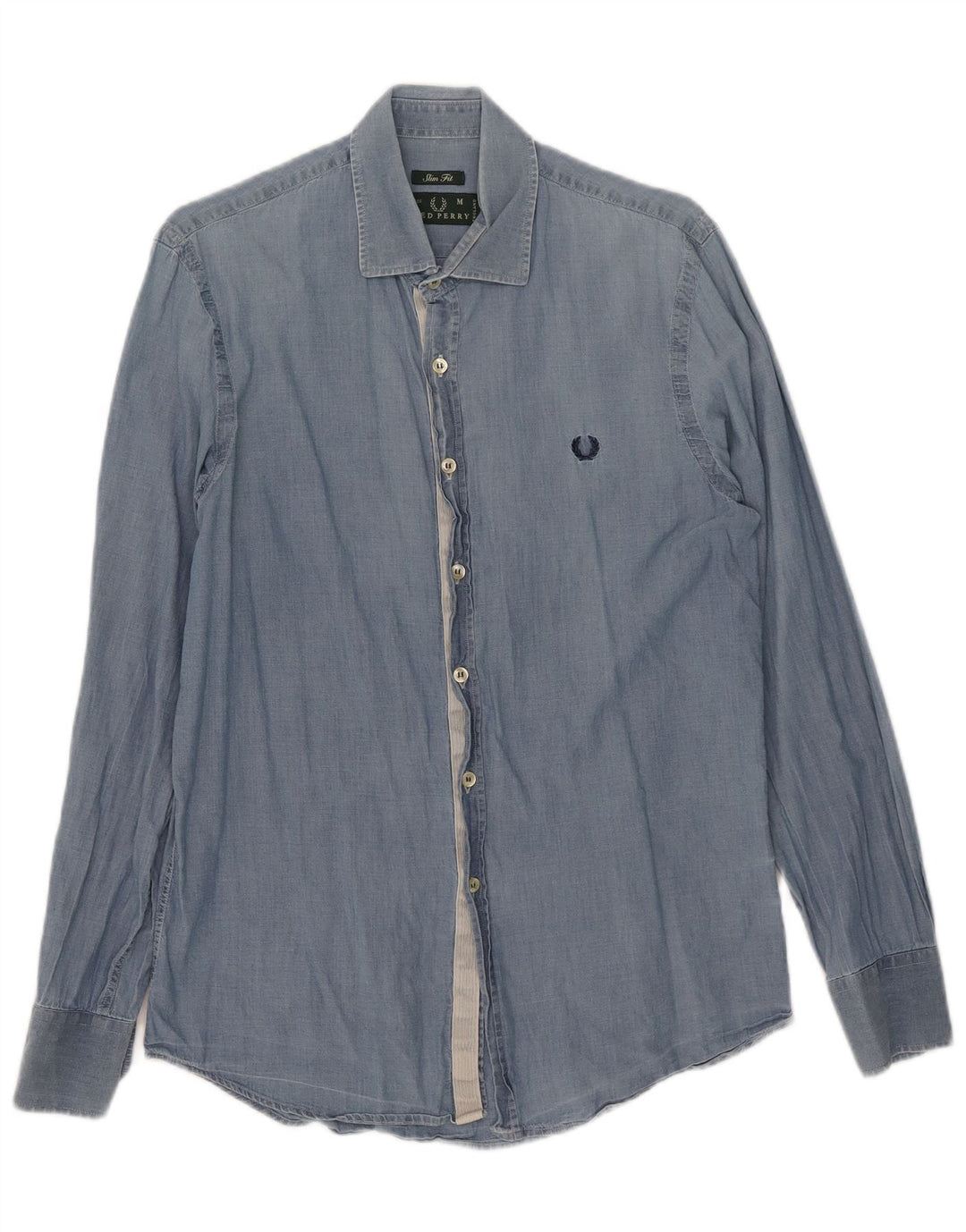 Fred Perry Herre Slim Fit skjorte Medium Blue Bomuld
