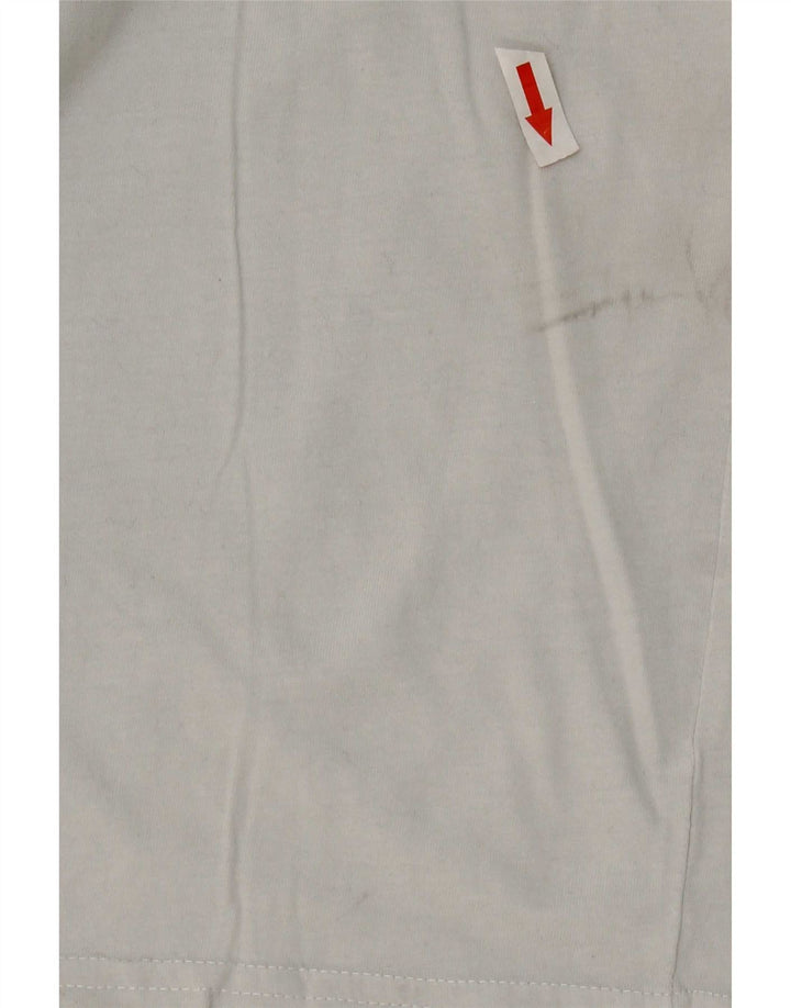 Fila Herre Grafisk T-Shirt Top Medium Hvid Bomuld