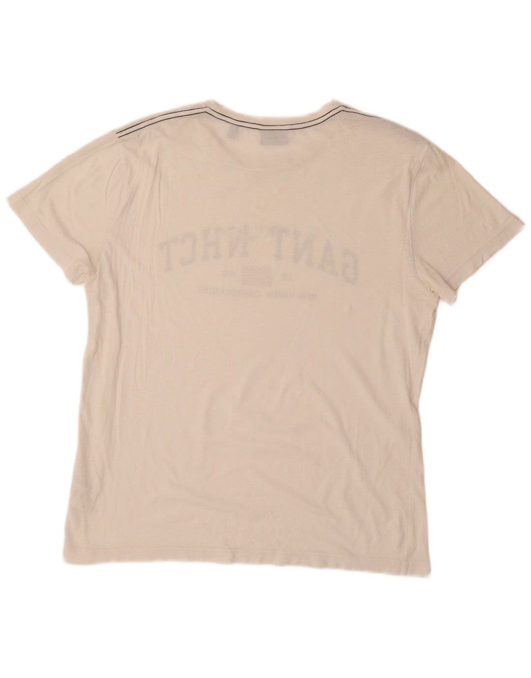 GANT Grafisk T-shirt top til mænd Stor hvid bomuld