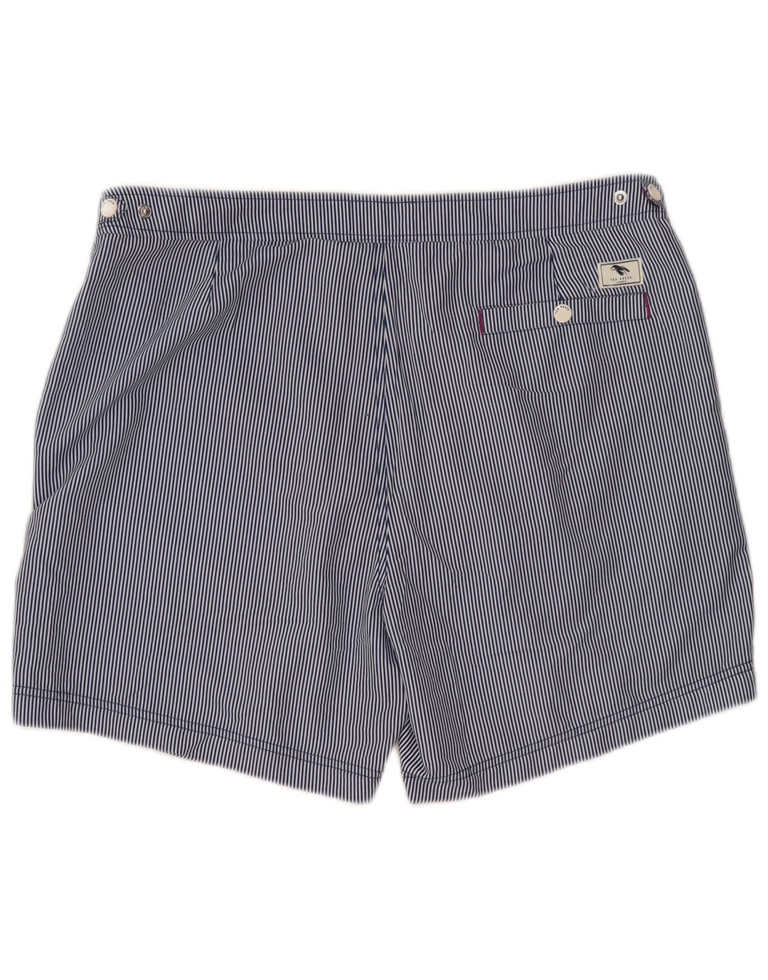 TED BAKER Chino-shorts til mænd Størrelse 5 XL W38 Blå nålestribet polyester