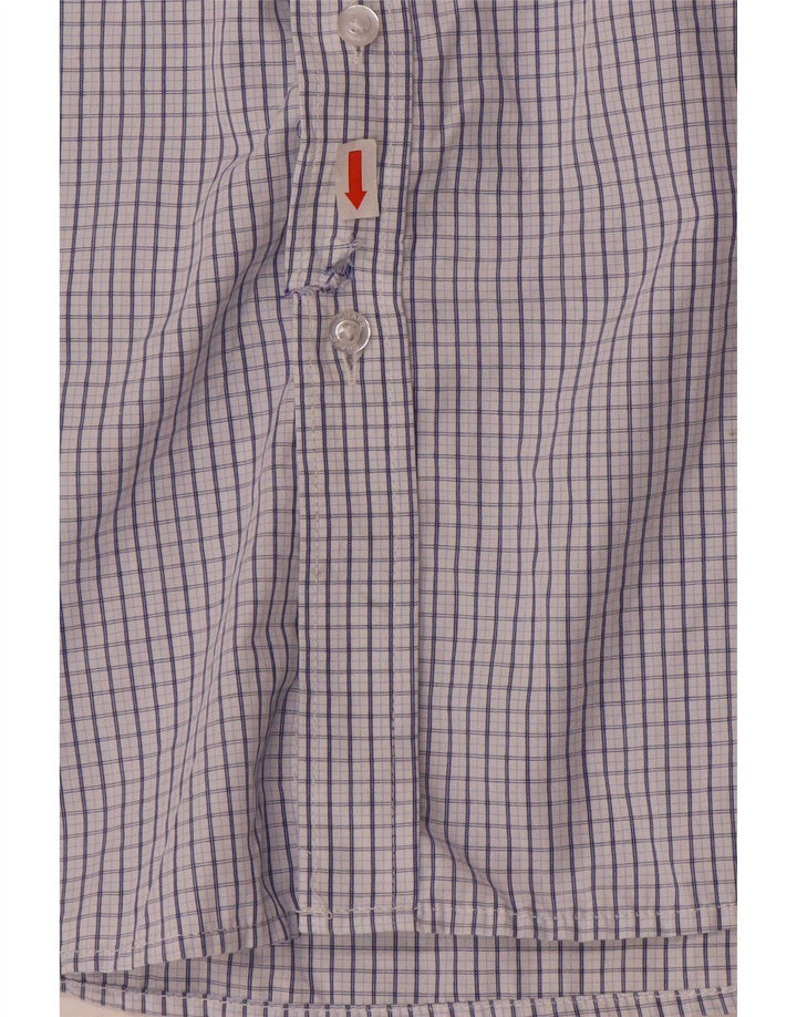 Chaps Herre Regular Fit skjorte str. 16 16,5 Large Blue Gingham Viscose