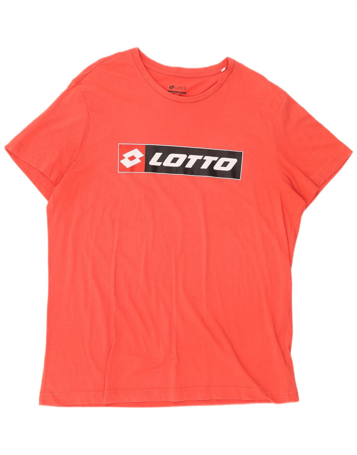 LOTTO Herre Grafisk T-Shirt Top 2XL Rød