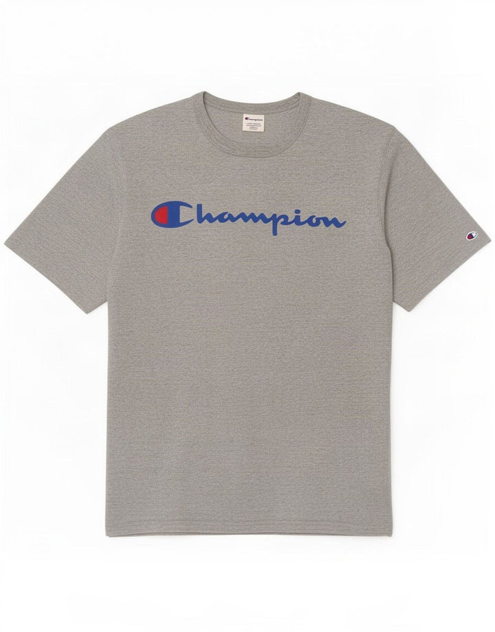 Champion Herre grafisk T-shirt Top Medium Grey Flecked Bomuld