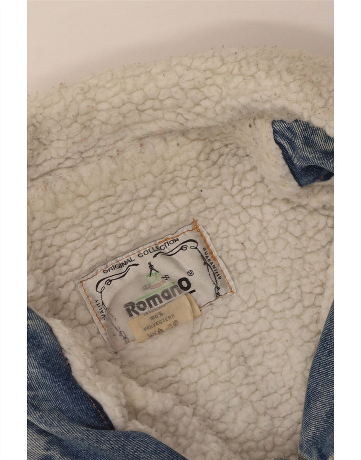 Romano Herre Sherpa denimjakke UK 42 XL Blå Polyester