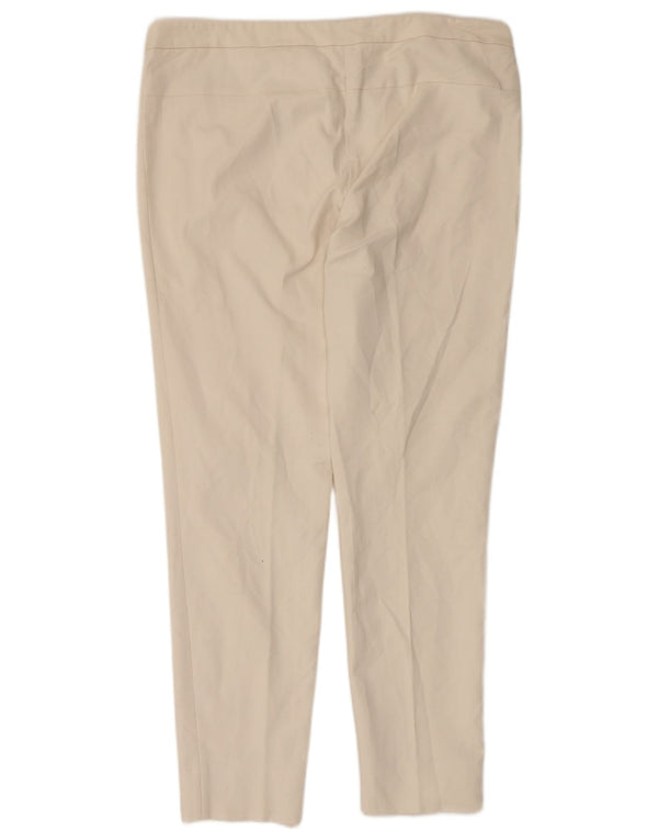 Zara Dame Slim Casual Bukser EU 44 XL W34 L28 Hvid Bomuld
