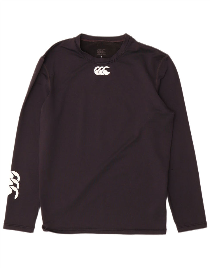 Canterbury Dame Grafisk Top Langærmet UK 14 Large Sort