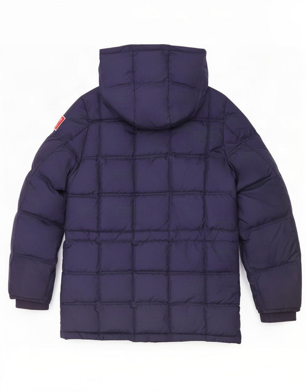 Moncler Boys Hooded Padded Coat 13-14 Years Navy Blue Polyester