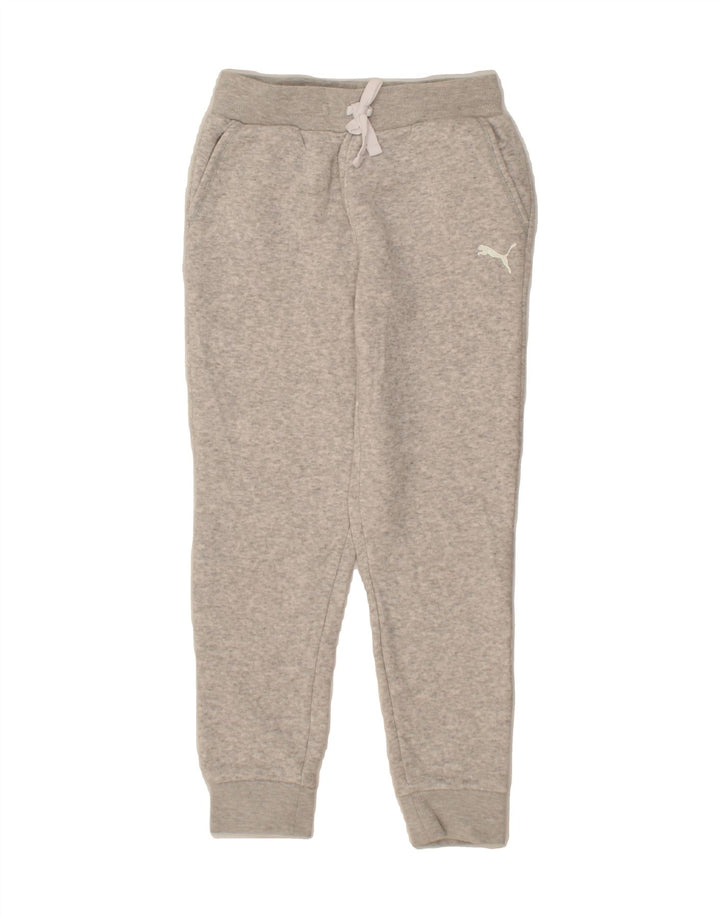 PUMA Boys Tracksuit Trousers Joggers 7-8 Years Medium Grey Cotton Vintage Puma and Second-Hand Puma from Messina Hembry 