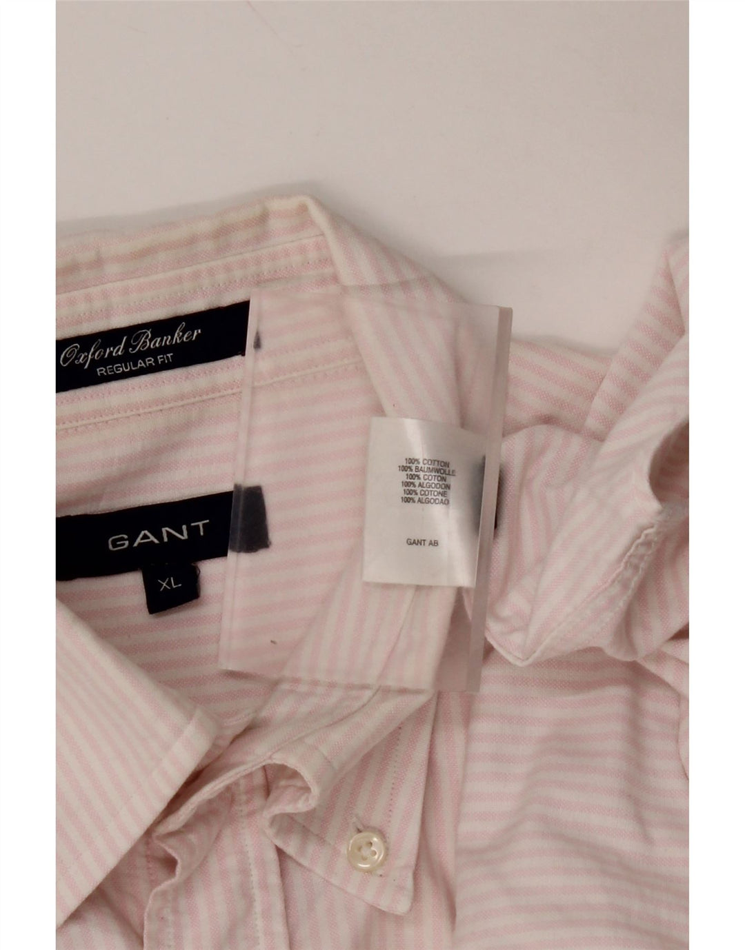 GANT Herre Regular Fit skjorte XL Pink nålestribet bomuld