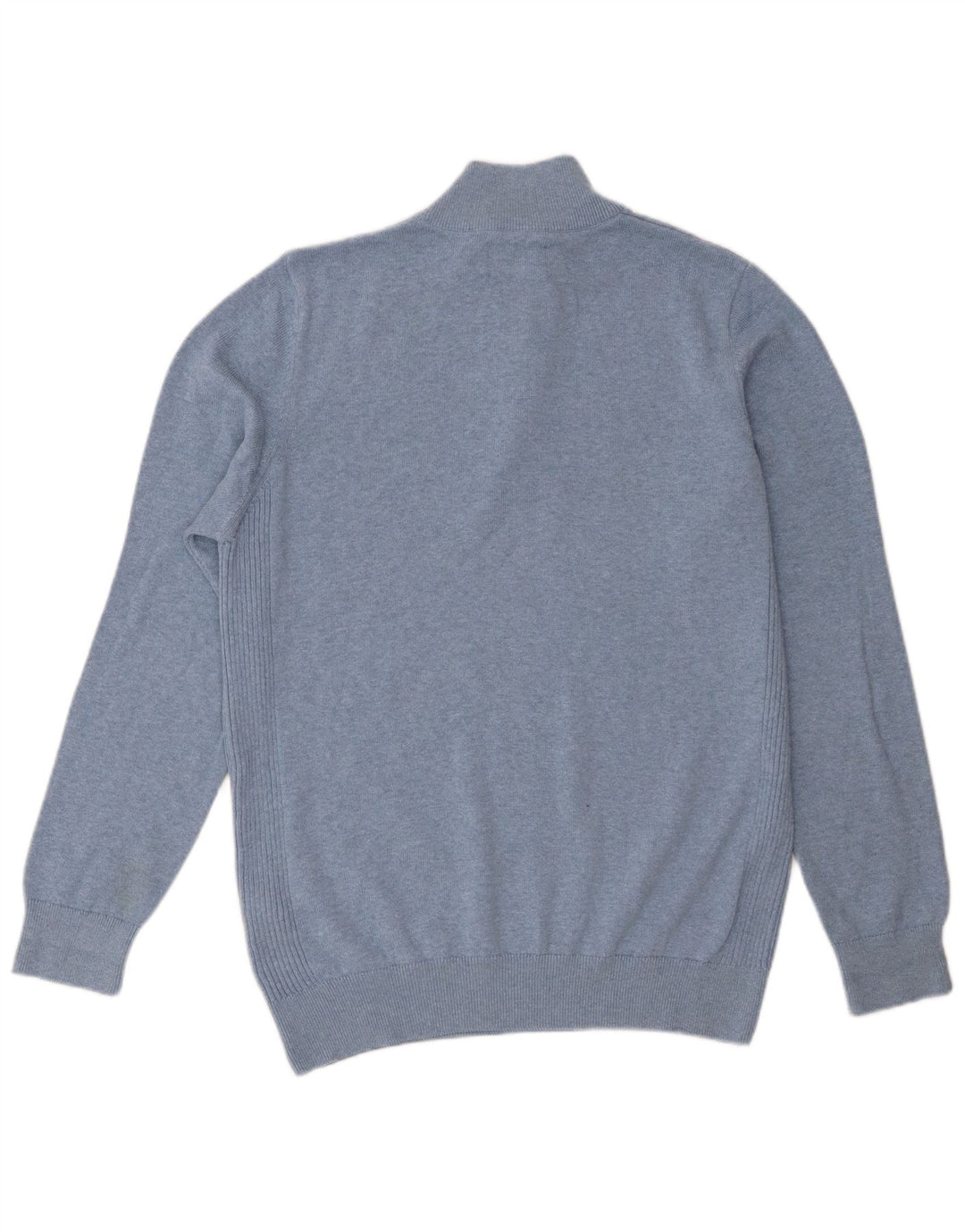 Barbour Herre Zip Neck Jumper Sweater Medium Blue Bomuld