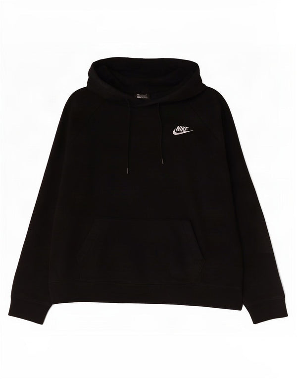 Nike Dame Hættetrøje UK 14 Medium Sort Bomuld