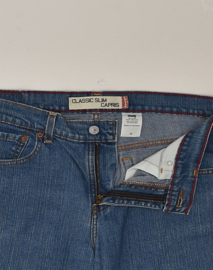 LEVI'S Womens Classic Slim Capri Jeans US 10 Large W34 L25 Blue Cotton | Vintage Levi's | Thrift | Second-Hand Levi's | Used Clothing | Messina Hembry 