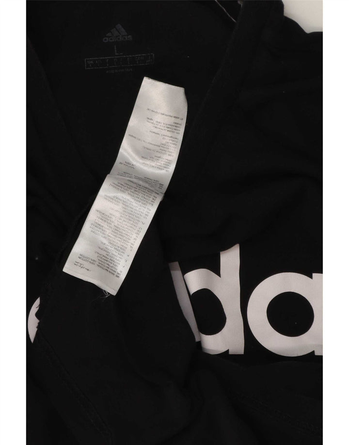 Adidas Grafisk T-shirt top til mænd, stor sort bomuld