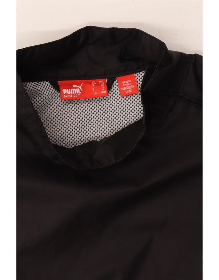 PUMA Boys Tall Pullover Tracksuit Top 15-16 Years Black Colourblock Nylon Vintage Puma and Second-Hand Puma from Messina Hembry 