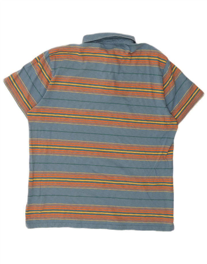 Superdry herre poloshirt 2XL blå stribet bomuld