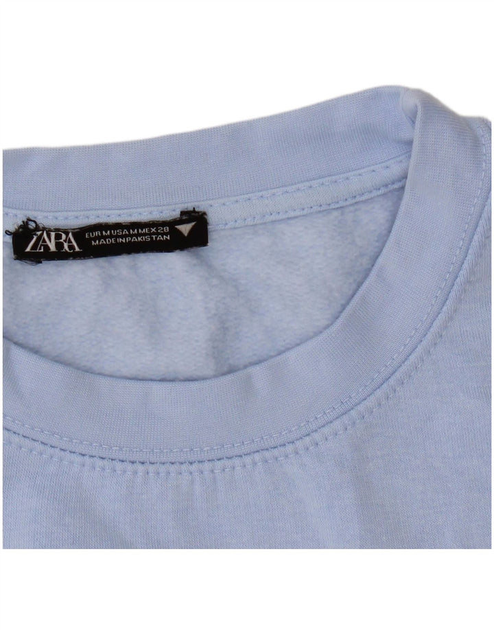 Zara Dame Sweatshirt Jumper UK 14 Medium Blue