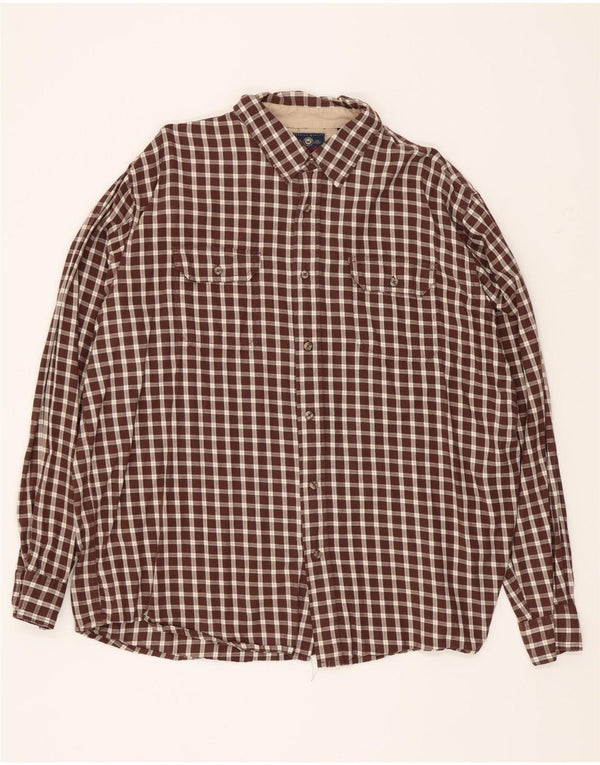 Wrangler herre flannelskjorte XL brun ternet bomuld