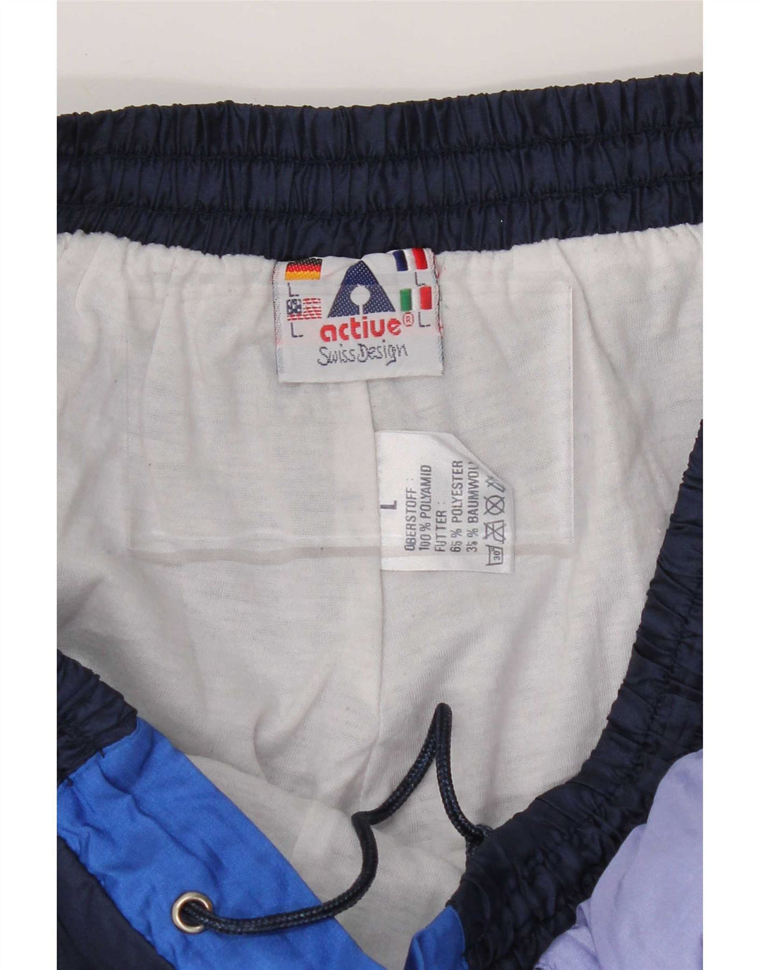 Aktiv træningsdragt til mænd Joggers Large Navy Blue Colourblock
