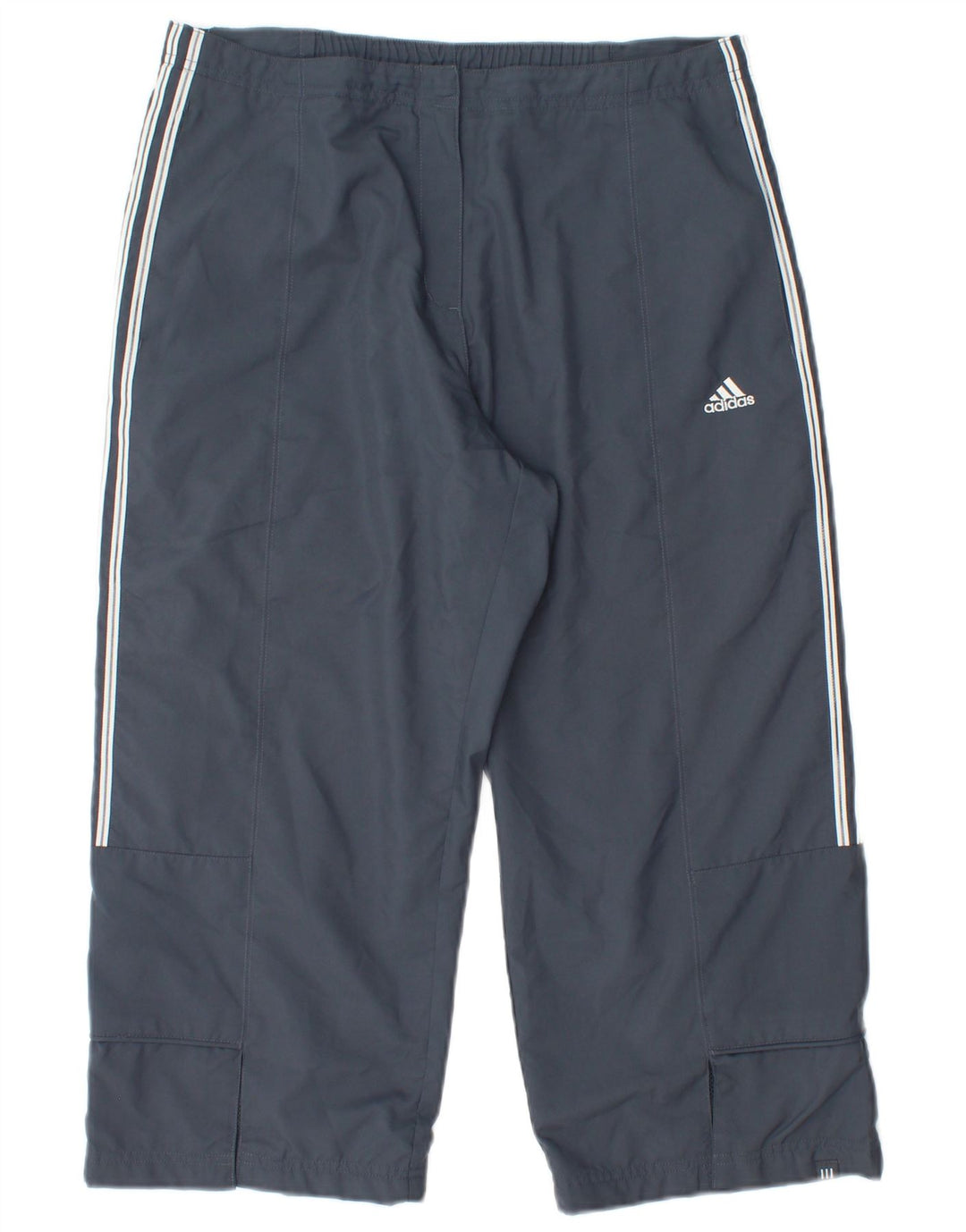 ADIDAS Dame Capri Cargo Træningsdragt Bukser UK 14 Medium Grey Polyester