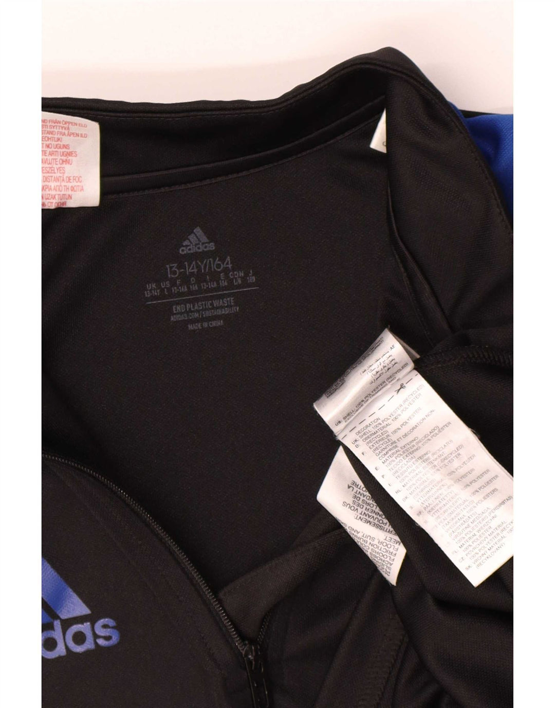 Adidas Boys Aeroready Pullover Træningsdragt Top 13-14 år Sort Colourblock
