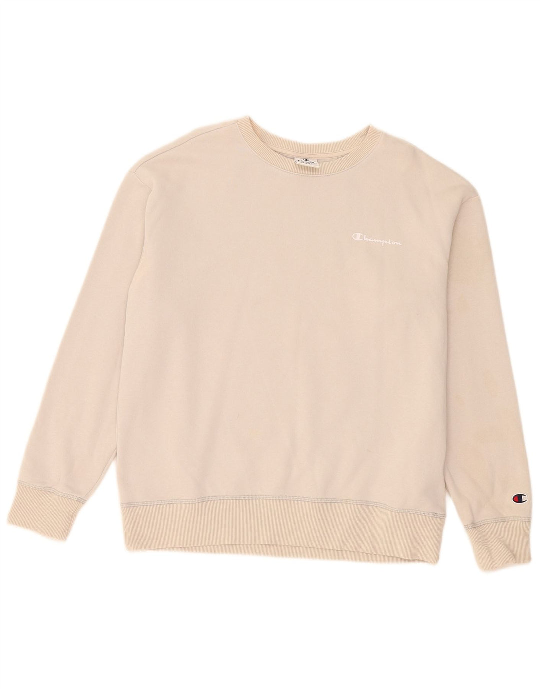 Champion Herre Sweatshirt Jumper Medium Beige Bomuld