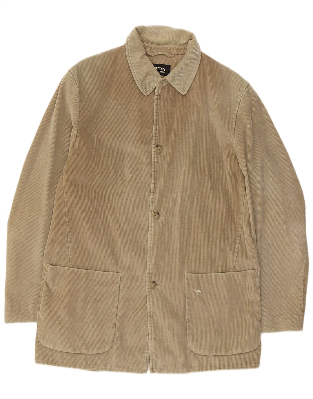 Camel Herre Corduroy-jakke EU 50 Stor Beige Bomuld
