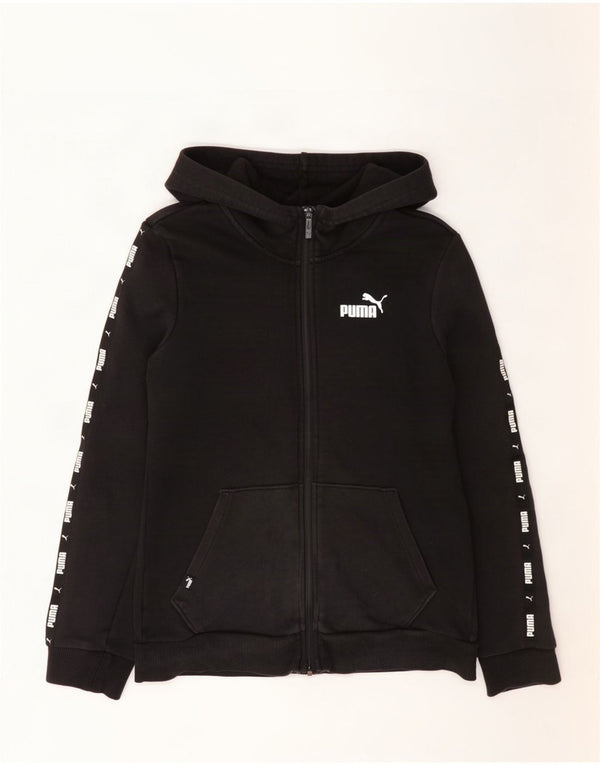Puma Dame Grafisk Oversized Hættetrøje Sweater UK 10 Lille Sort