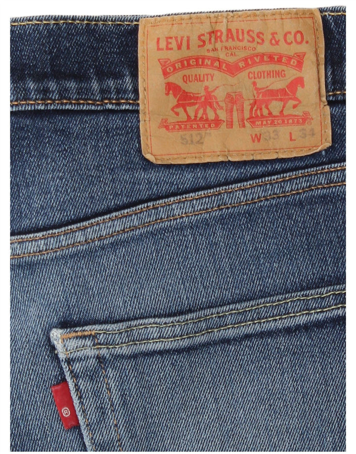 Levi's Herre 512 Slim Tapered Jeans W33 L31 Blå